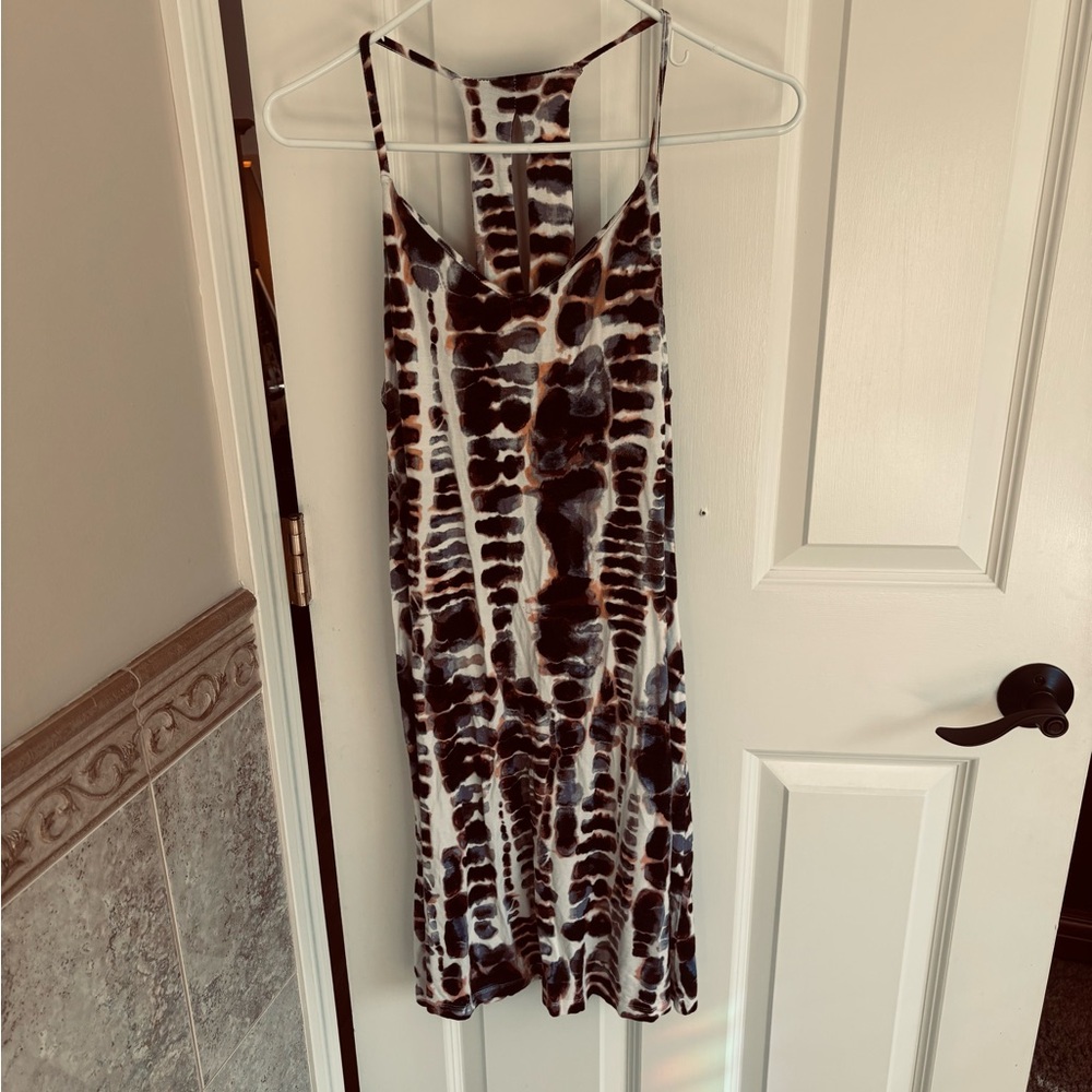 Nicole Miller Brown and White Mini Dress